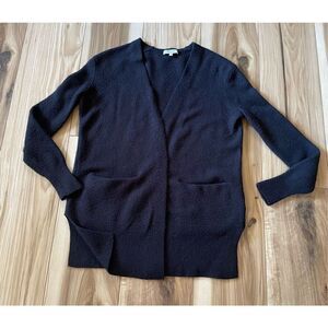 MADEWELL Black Blend Wool Open Front Cardigan Size XS